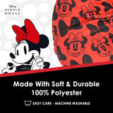 Ful Concept One Disney Minnie Mouse Oreiller de Voyage avec Oreilles 3D et Ressort pour Avion, Voiture et Bureau, Confortable et Respirant, Rouge/Noir Naty Shop Oreillers de Voyage