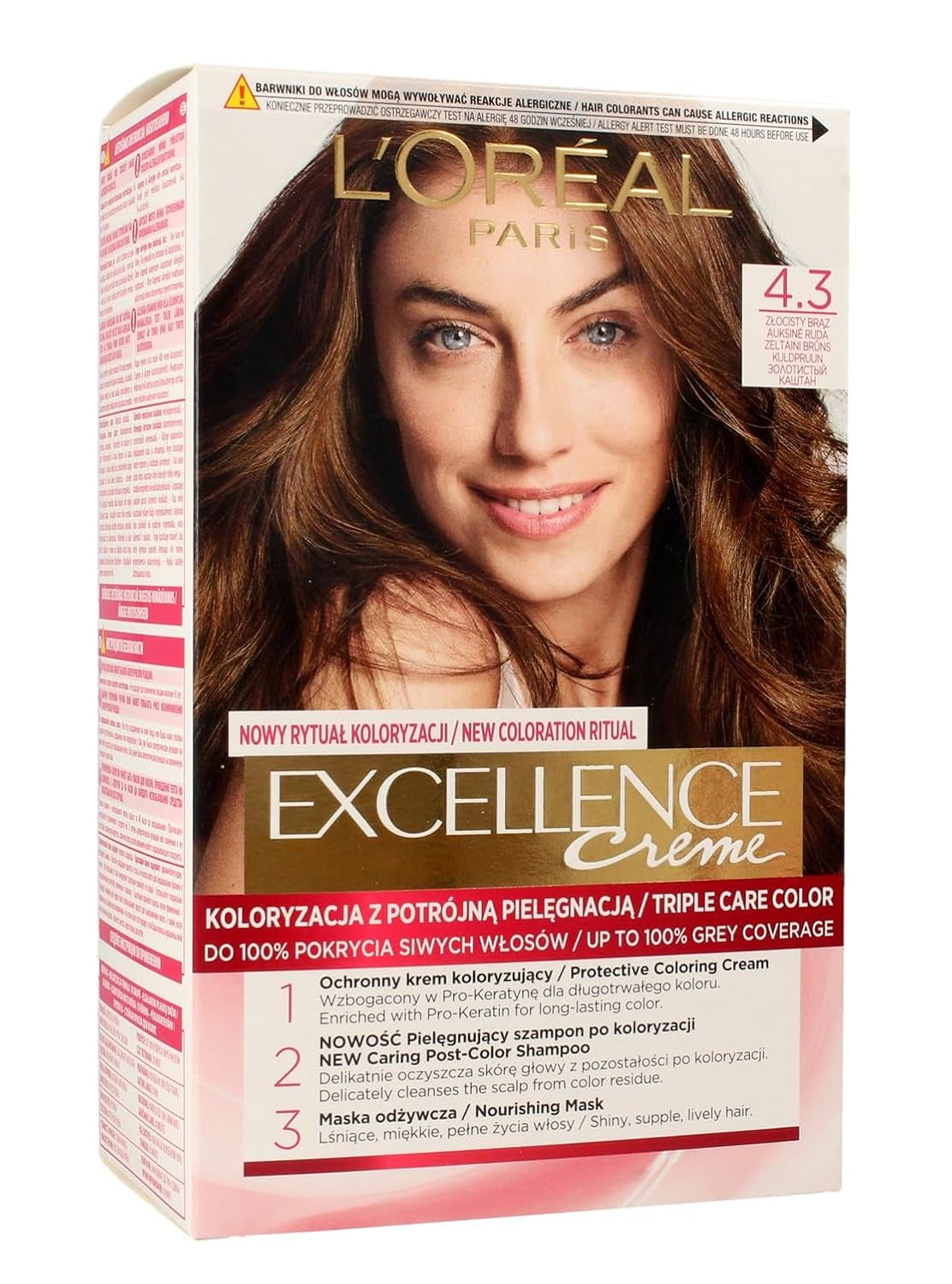 L'Oréal Paris Coloration Excellence 6.41 - Bronze Ambré Clair Naty Shop Teinture 4.3 Châtain Doré