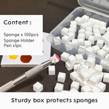 100 pièces Nail Art Schwamm Mit Metallgreifer, Éponge Pinceau Applicateur, Éponge Nagel Pinsel, Nageldesign Zubehör Schwammpinsel, Utiliser, Un Varavländ von Gradient Nail Art Patterns Zu Ersetlen
