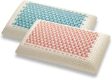 Marcapiuma - Paire d'oreillers de soutien du cou à mémoire de forme - Miss & Mister - Côté ultra respirant - Housse 100% coton - Orthopédique - Oreiller viscoélastique en mousse à mémoire de forme - PRODUIT MÉDICAL - Fabriqué en Italie Naty Shop Oreillers standard Titre par défaut