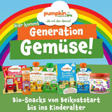 Pumpkin Organics Baby Multigrain Carrot and Mango Rings (Pack de 8) Snacks pour bébé sans additifs à partir de 12 mois - Sans allergène² et sans gluten³ Snacks croquants pour bébé (8 x 20 g)