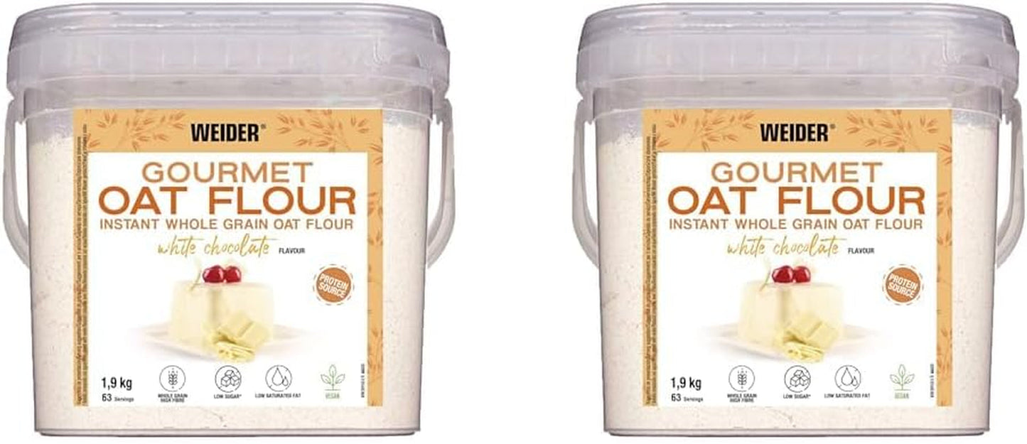 Gruau Weider Gourmet (1,9 kg) saveur brownie. Gruau à grains entiers. Source de protéines à faible teneur en sucre.