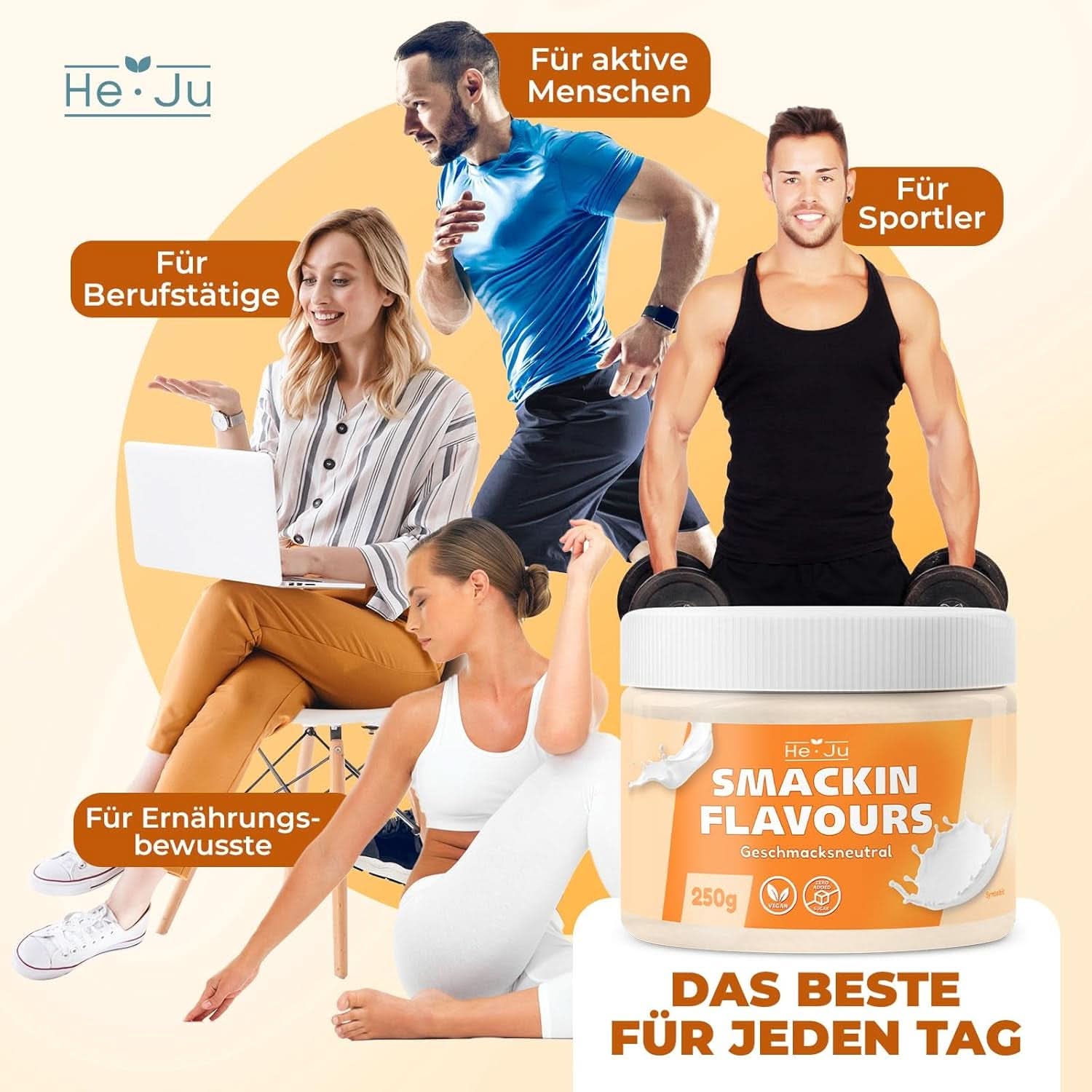 He-Ju, Poudre à saveur neutre, 250 grammes Aromas Naty Shop