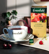 Greenfield Cherry Blossom, Hibiscus, Rose musquée, Pomme, Framboise, Mûre, Sachets de thé (2G X 25), 50G