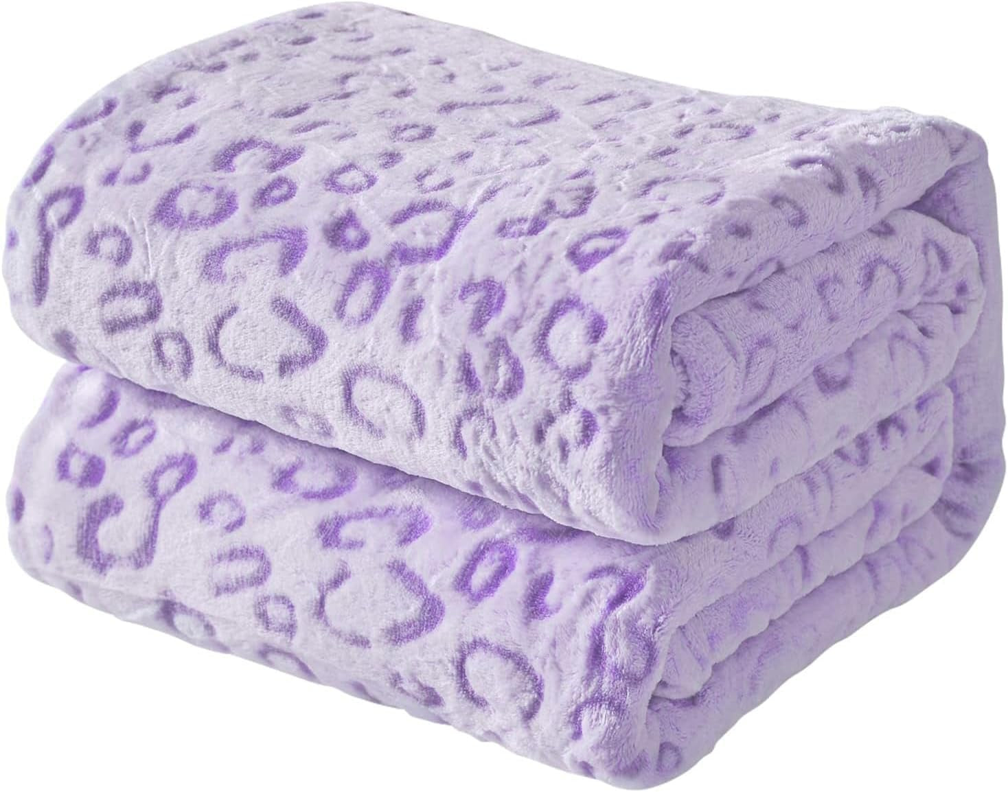 Plaid polaire flanelle FY FIBER HOUSE, couverture microfibre imprimé guépard 3D, 228 X 274 cm, violet Couettes et couettes Naty Shop Violet 90" X 108"
