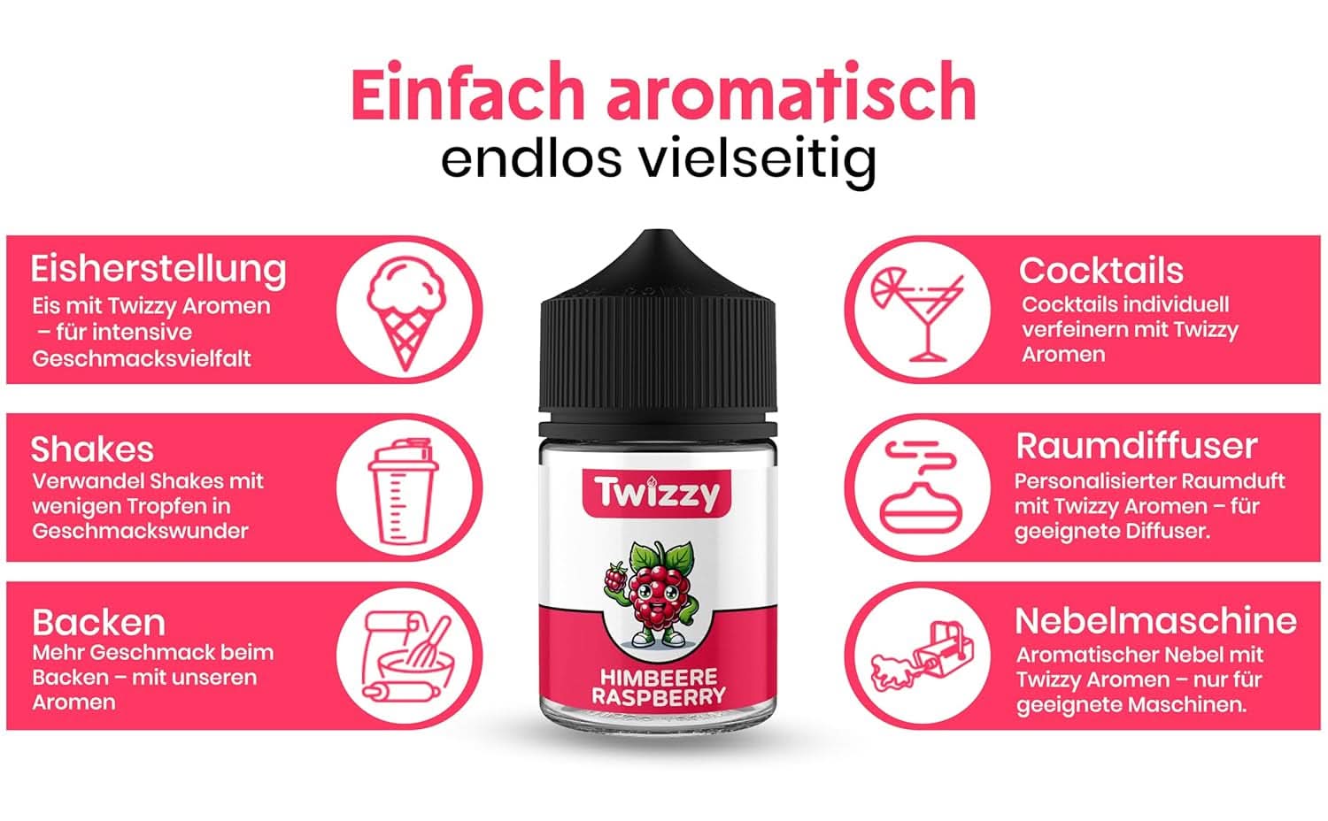 Twizzy, saveur intense de framboise, 60 millilitres Arome Naty Shop