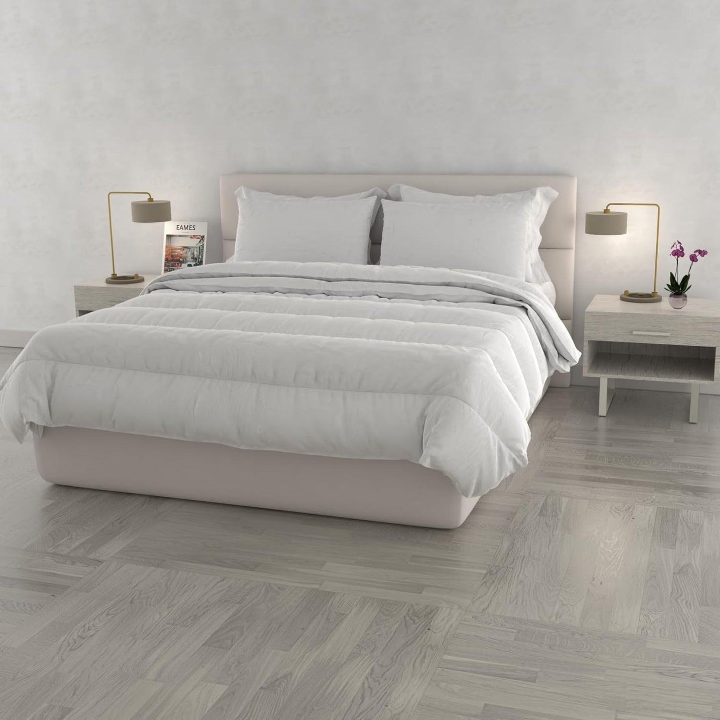Couette Prestige, 4 saisons, Made in Italy, blanc, 150 X 200 cm Couettes et couettes Naty Shop 250X200Cm