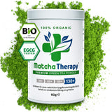 Thérapie Matcha 30+ | Poudre de thé Matcha biologique | 60g | Avec une teneur vérifiée d'au moins 30 mg/g de catéchine EGCG | Soutient le système immunitaire et les niveaux d'énergie | Qualité cérémoniale | Thé vert du Japon