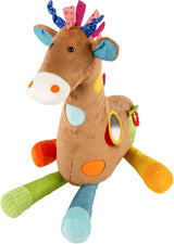 SIGIKID 42863 Jouet Bébé Girafe XXL, Jouet Éducatif PlayQ, Peluche avec Anneau de Dentition, Hochet, Miroir, Couinant, pour Bébés et Enfants à partir de 3 Mois, Multicolore/Girafe 72cm Jouets Bebe Naty Shop Default Title