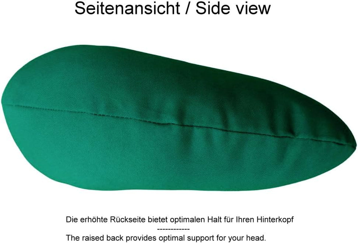 Lemos Home Oreiller cervical avec rembourrage en microfibre, oreiller de soutien du cou, oreiller de voyage confortable pour avion, voiture, bureau, idéal pour le camping, les vacances et les gadgets de voyage (vert menthe)