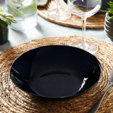 Arcopal Zelie service de table en verre noir, 12 pièces, 4 places, noir