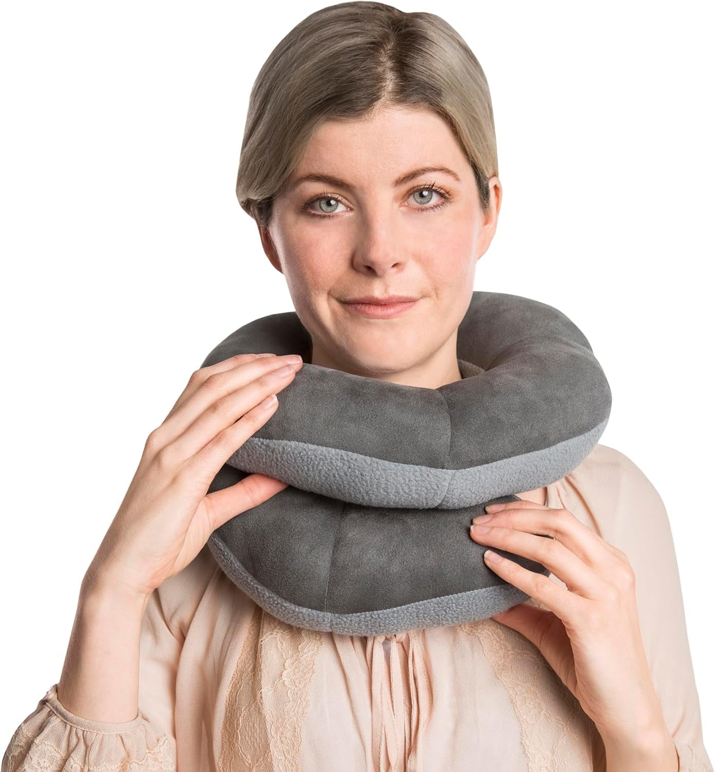 Coussin Wrap-N-Rest Deluxe, gris foncé/gris clair