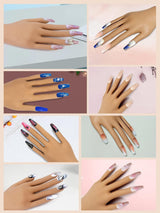 200 pièces de pointes d'ongles de remplacement transparentes : pointes d'ongles en acrylique pour la pratique manuelle pour la conception des ongles