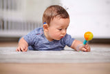 Simba 104010060 - Hochet ABC lumineux, s'allume lorsqu'on le secoue, 14cm, jouet pour bébé, hochet pour bébé, premier équipement, à partir de 3 mois, jaune Jucarii Bebe Naty Shop