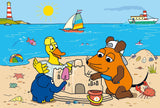 Schmidt Spiele 56212 Souris, bons amis, pièces de puzzle 3X24 pour enfants, bleu Puzzle Naty Shop