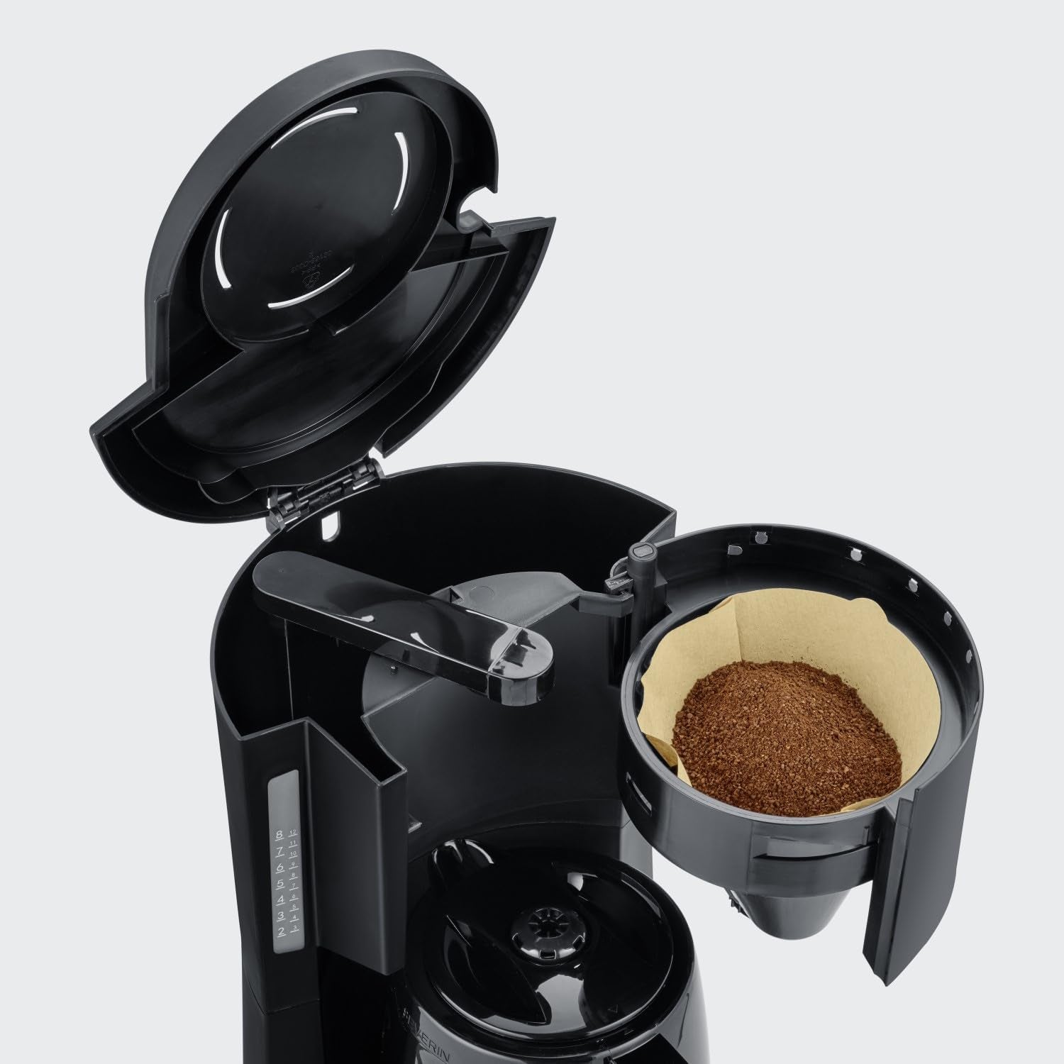 SEVERIN Cafetière à filtre avec carafe thermique, cafetière jusqu'à 8 tasses, jolie cafetière à filtre avec carafe isolée, noir, 1 litre, KA 9306