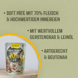 GimCat Near Nature Trial Mix 12 Pack - Aliment humide sans céréales pour chats à partir de 7 mois avec une recette adaptée à l'espèce et à la proie - 12 sachets (12 x 85 g)