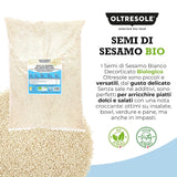 Graines de sésame biologiques 3 kg, graines oléagineuses biologiques crues, sésame blanc, décortiquées naturellement, non torréfiées, source de calcium et de fer, emballage économique