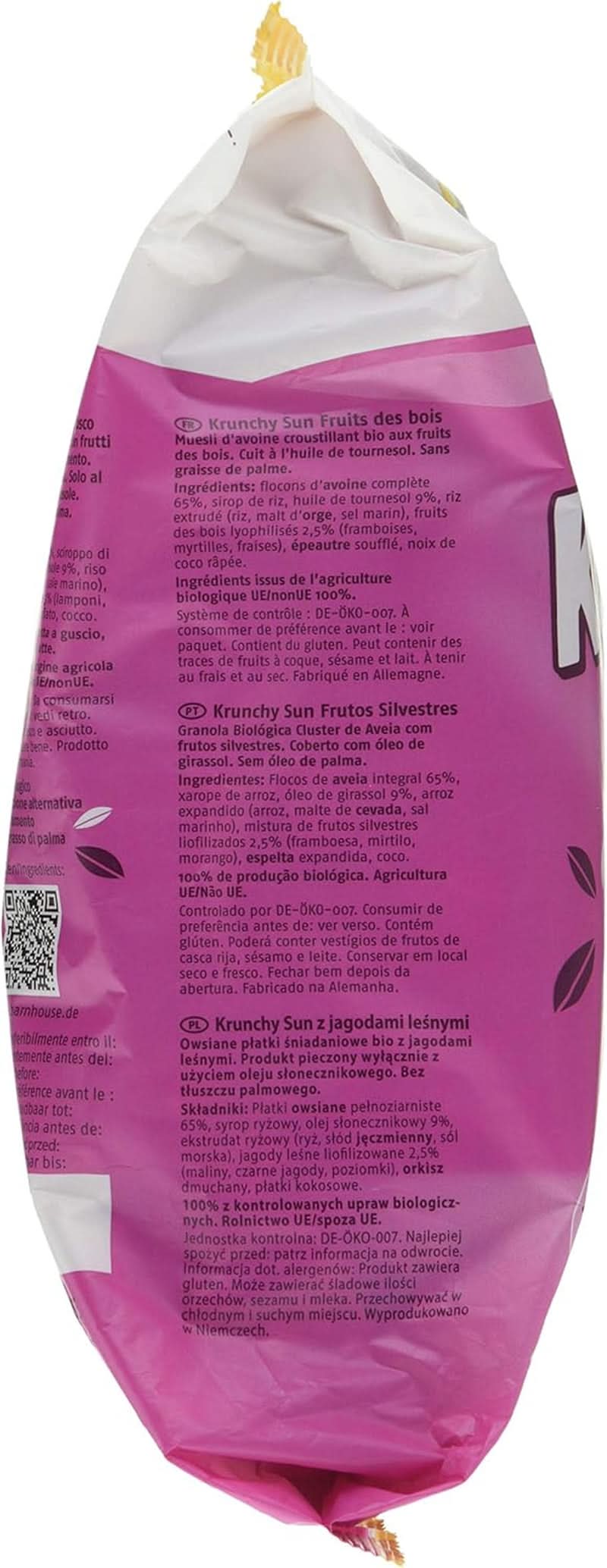 Barnhouse Muesli Krunchy Fruits du Soleil, 750 grammes de céréales Naty Shop