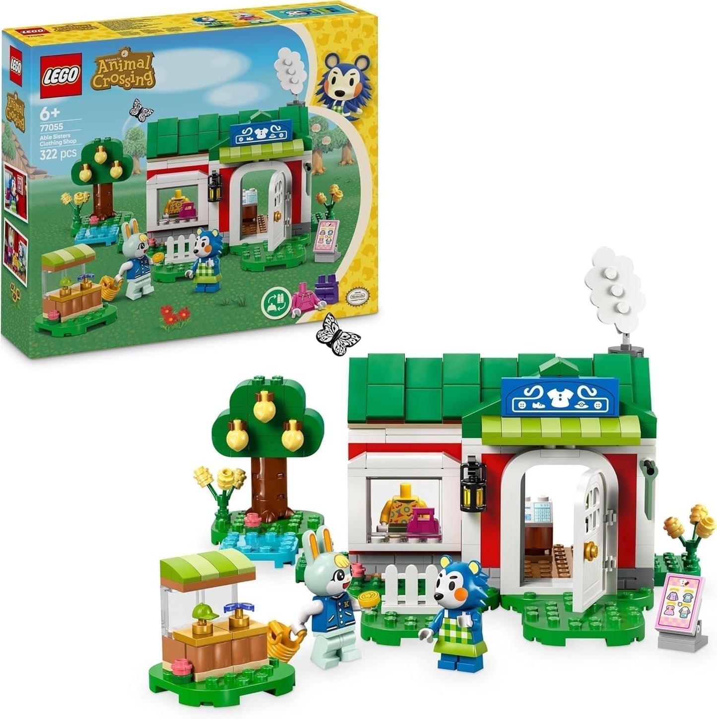 LEGO Animal Crossing Tailoring Sisters Ensemble de construction de jeu de rôle créatif Cadeau pour les filles, les garçons et les fans de jeux vidéo à partir de 6 ans Ensemble de jeu d'aventure 77055 Ensembles de construction Besuche den LEGO-Store Default Title
