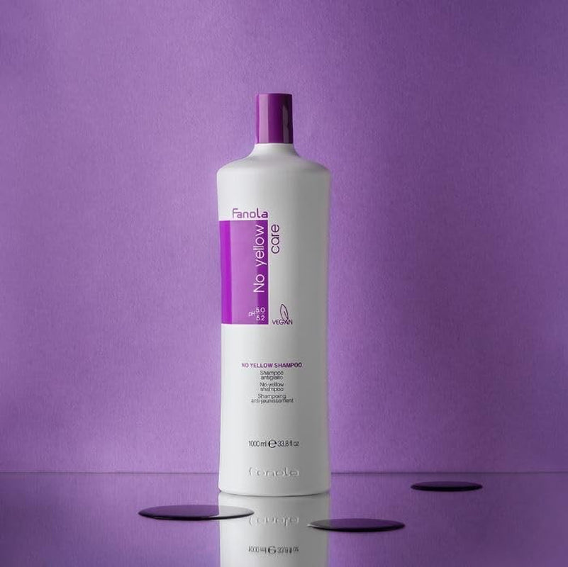 Fanola No Yellow Silver, Shampooing contre les taches jaunes, 1000 ml Fanola Douche et bain