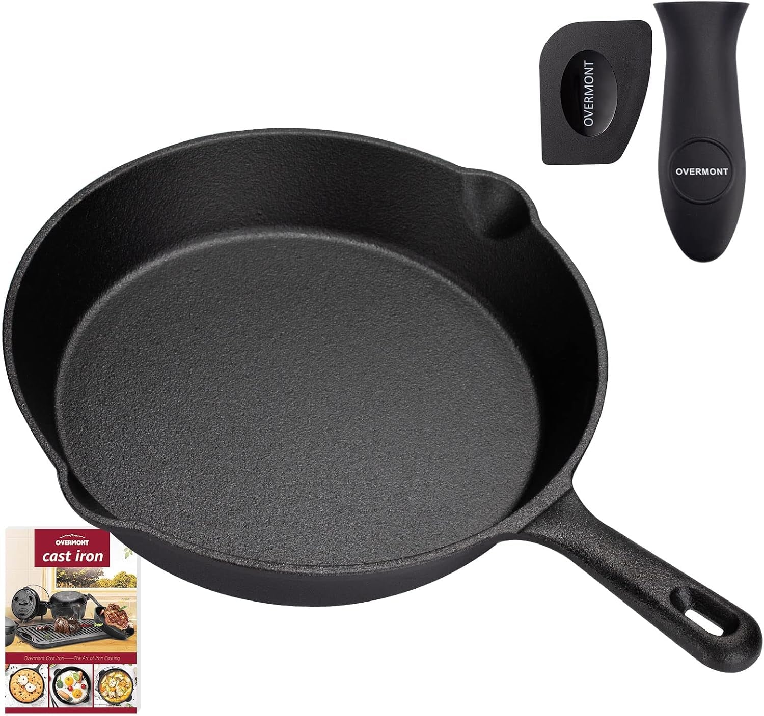 Poêle à griller en fonte OVERMONT avec poignée Casseroles et poêles Naty Shop Ronde 25Cm