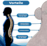 Oreiller de lecture en mousse à mémoire de forme | Pernă ergonomică pentru spate și pană pentru pat, canapea și canapea | Oreiller de soutien orthopédique pour les maux de dos et les tensions