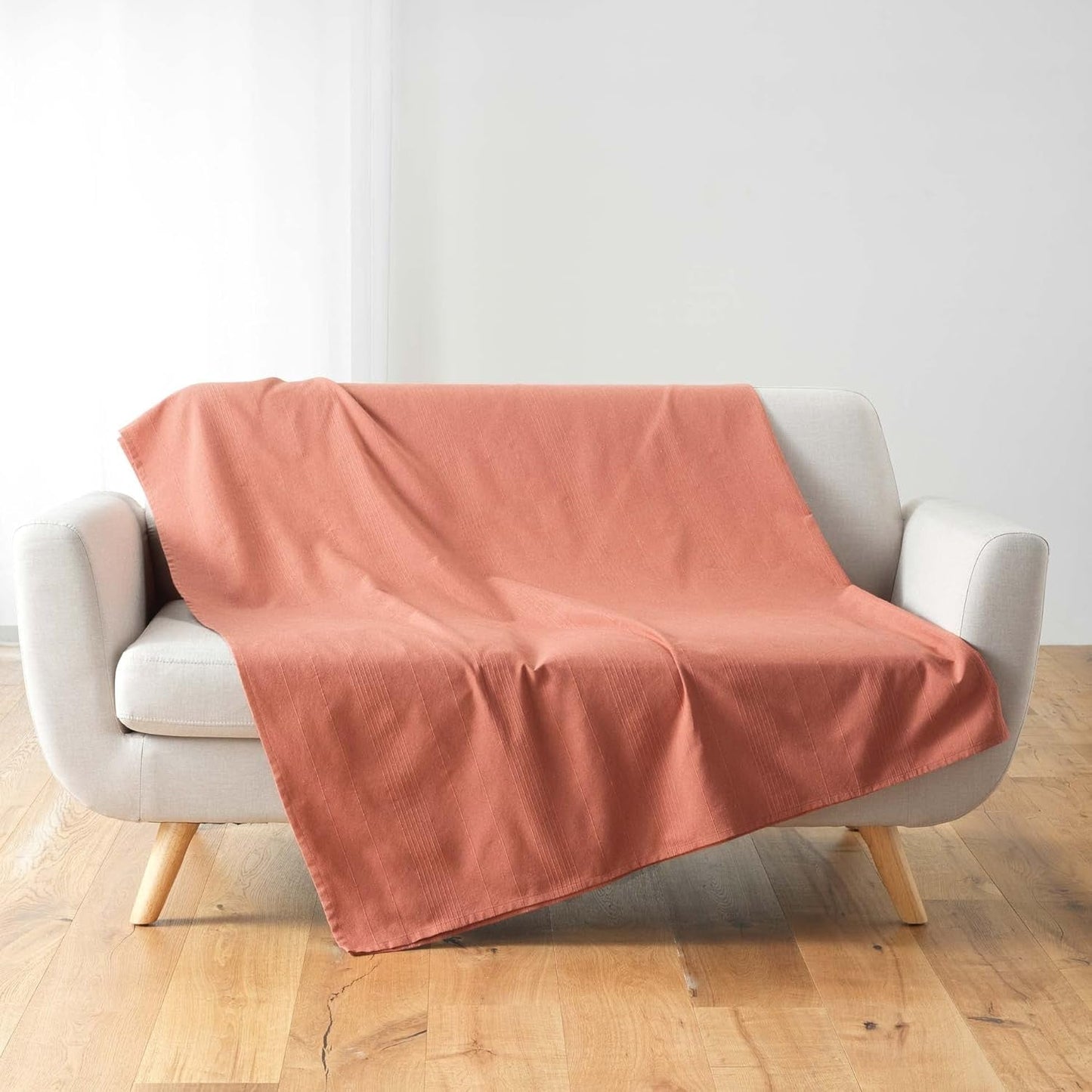 Douceur D'Intérieur, Couverture (220 X 240 Cm) Lucile Curry, Polycoton, Lits et Couvertures Unicolores Douceur d'Intérieur Marsala 180 X 220 Cm