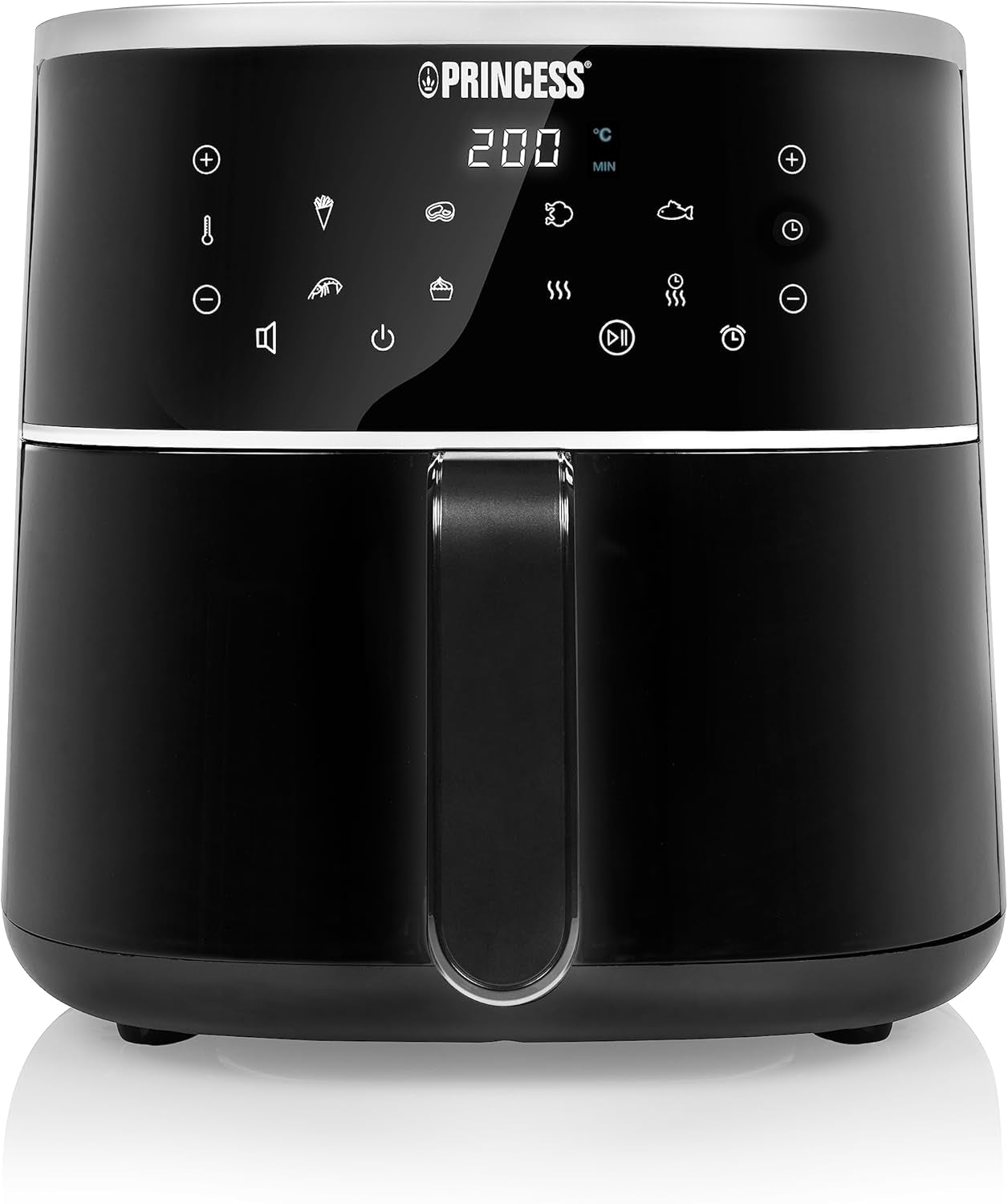 Friteuse à air chaud numérique Princess - Capacité du bol variable - 8 litres maximum - 6 programmes prédéfinis Électroménager Naty Shop 4 litres