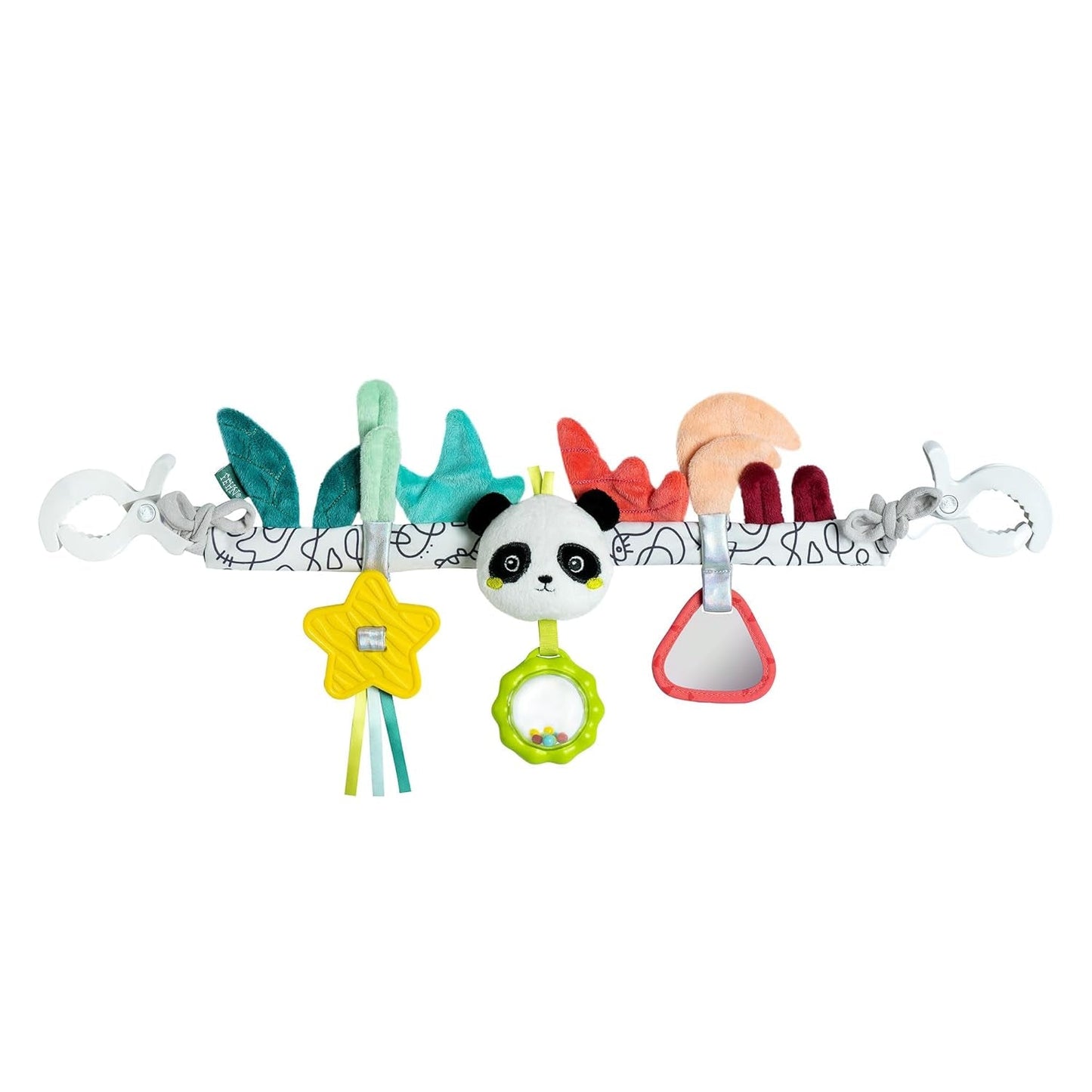 Chaîne de mobile pour bébé Fehn Panda Baby Mobile - chaîne de mobile pour bébé avec de jolies figurines - jouet pour bébé à suspendre flexible - jouet de poussette pour bébés et jeunes enfants à partir de 0 mois Baby Toys Naty Shop Panda