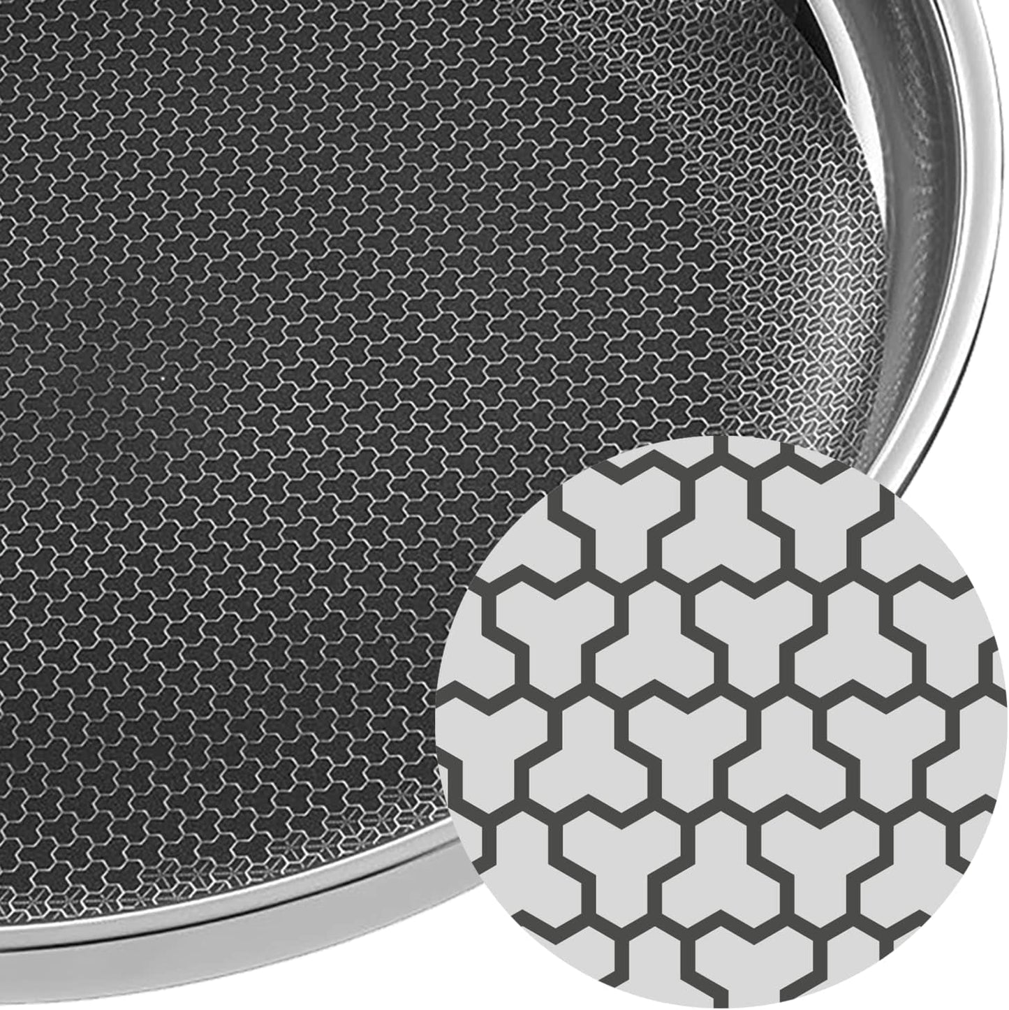Poêle à induction WMF Profi Resist 24 cm, matériau avec revêtement multicouche, structure en nid d'abeille, poignée en acier inoxydable, casseroles et poêles allant au four Naty Shop