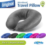 Oreiller cervical de voyage en microbilles Cloudz, gris Naty Shop Oreillers de voyage