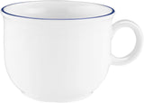 Service à café 18 pièces Seltmann Weiden | Série compacte, bord bleu | L'ensemble comprend 6 assiettes de petit-déjeuner, 6 tasses à café et 6 soucoupes, bleu