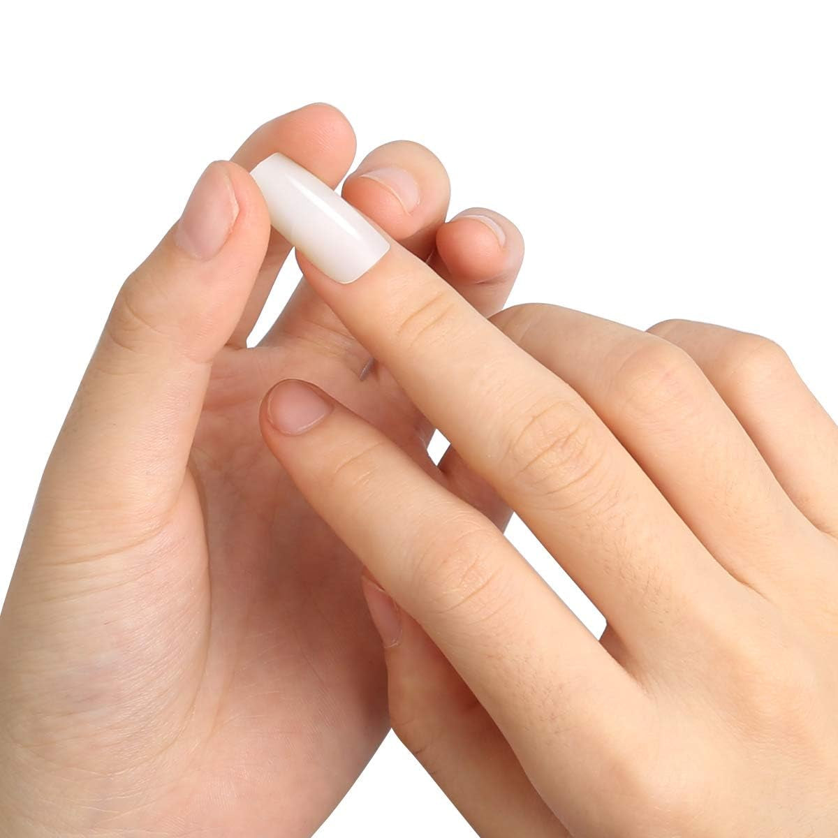 Faux ongles artificiels naturels, 500 pièces, pointes de cercueil pour femmes et filles