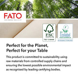 Fato - Serviettes en papier jetables naturelles à 4 plis, respectueuses de l'environnement, paquet de 40, taille 38 x 38, 2 épaisseurs, papier 100 % recyclé