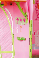 BABY Born Storybook Cottage, Maison de poupée pliante pour poupées de 18 cm avec table, cheminée, chaise longue et télescope, rose vert, 833803 Zapf Creation Dollhouses Naty Shop