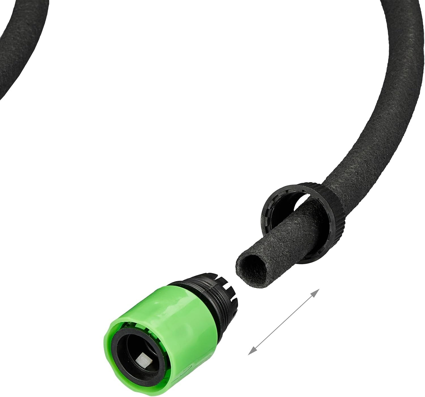 Tuyau d'arrosage Relaxdays 50 m, tuyau d'arrosage pour arrosage des couches hautes et des haies, tuyau d'arrosage noir