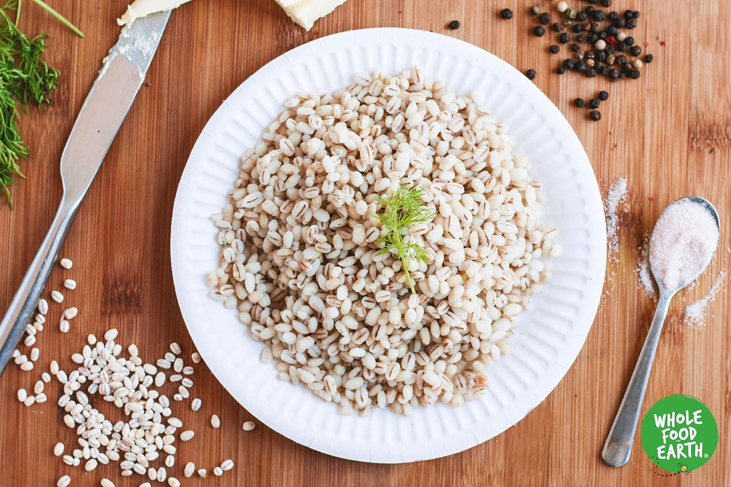 Orge perlé Wholefood Earth - sans OGM - végétalien - sans produits laitiers - sans sucre ajouté, 2 kg