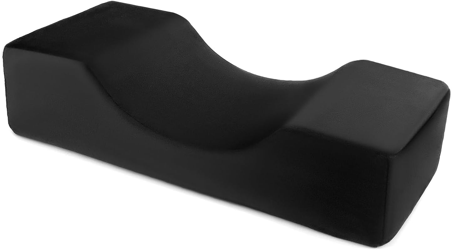 QWORK® Wimpernkissen, U-Förmiges Beauty Makeup Kissen, Ergonomisches Wimpernkissen Für Verlängerungen, Memory Foam Wimpernkissen Für Den Heimgebrauch Im Schönheitssalon (Schwarz) Oreillers orthopédiques cervicaux Naty Shop