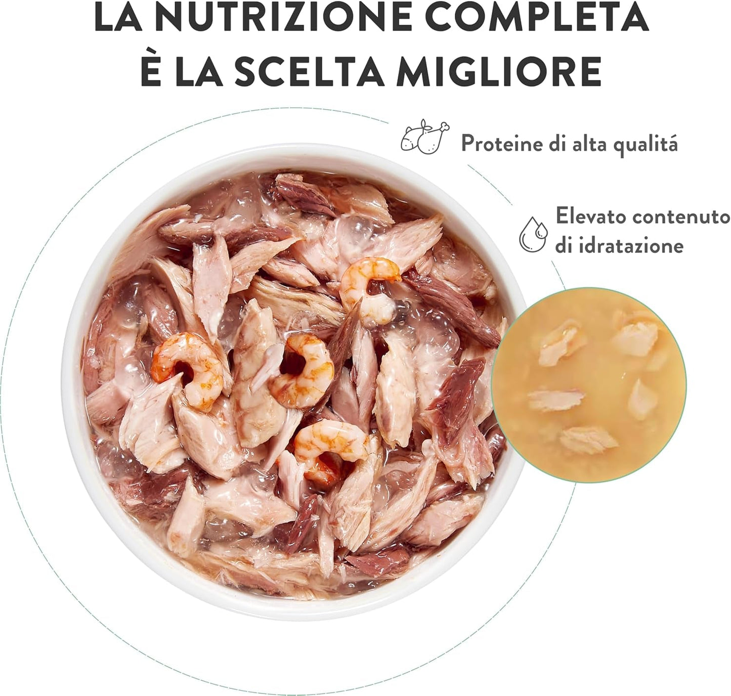 Thon Saumon en Gelée, Aliment Humide Complet pour Chats, en Conserve, avec Vitamines Ajoutées, 100% Naturel, 6 x 85 g