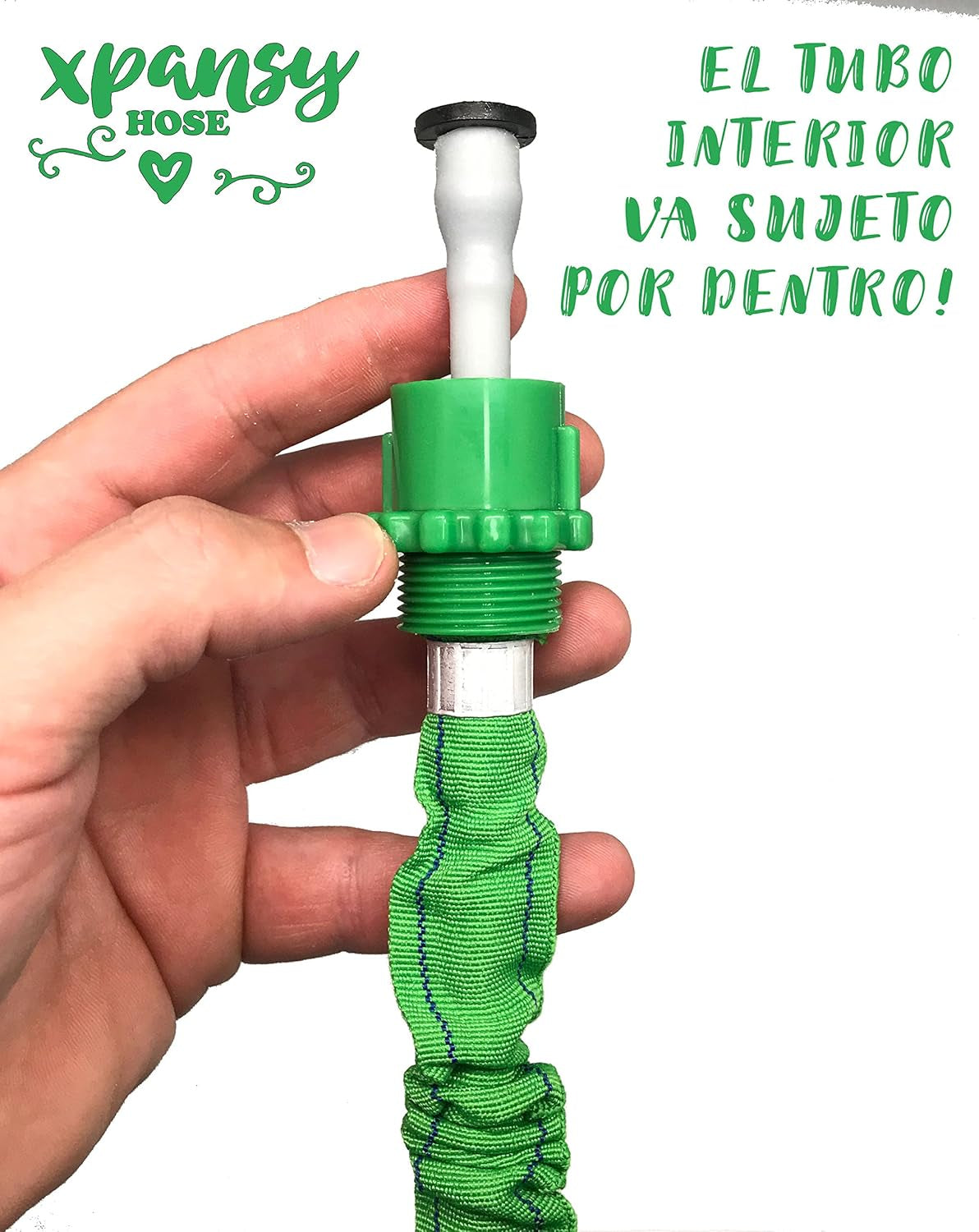 C2607A Hose Basic – Tuyau extensible avec pression d'eau, vert, 7,5 mètres