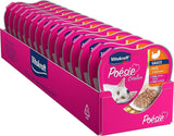 Vitakraft Poésie Création, nourriture humide pour chat, nourriture humide pour chat en sauce, avec dinde en sauce au fromage, multipack, sans sucre ni céréales ajoutés (15 x 85g)