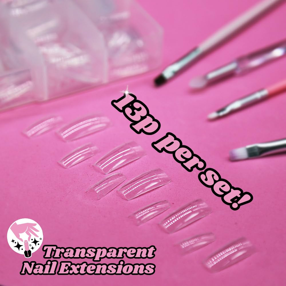 TRIXES 500 pcs Gel Ongles Conseils Ongles Français Clair Acrylique Conseils pour DIY Manucure 10 Modèles Différents