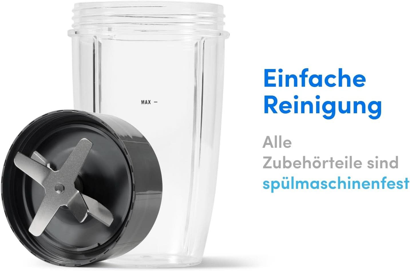 Nutribullet Original, mixeur électrique, mélangeur à smoothie, mixeur à smoothie, machine à smoothie, 600 W, simple et rapide dans l'application, compact, léger pour les repas, NB603DG Kitchen Naty Shop