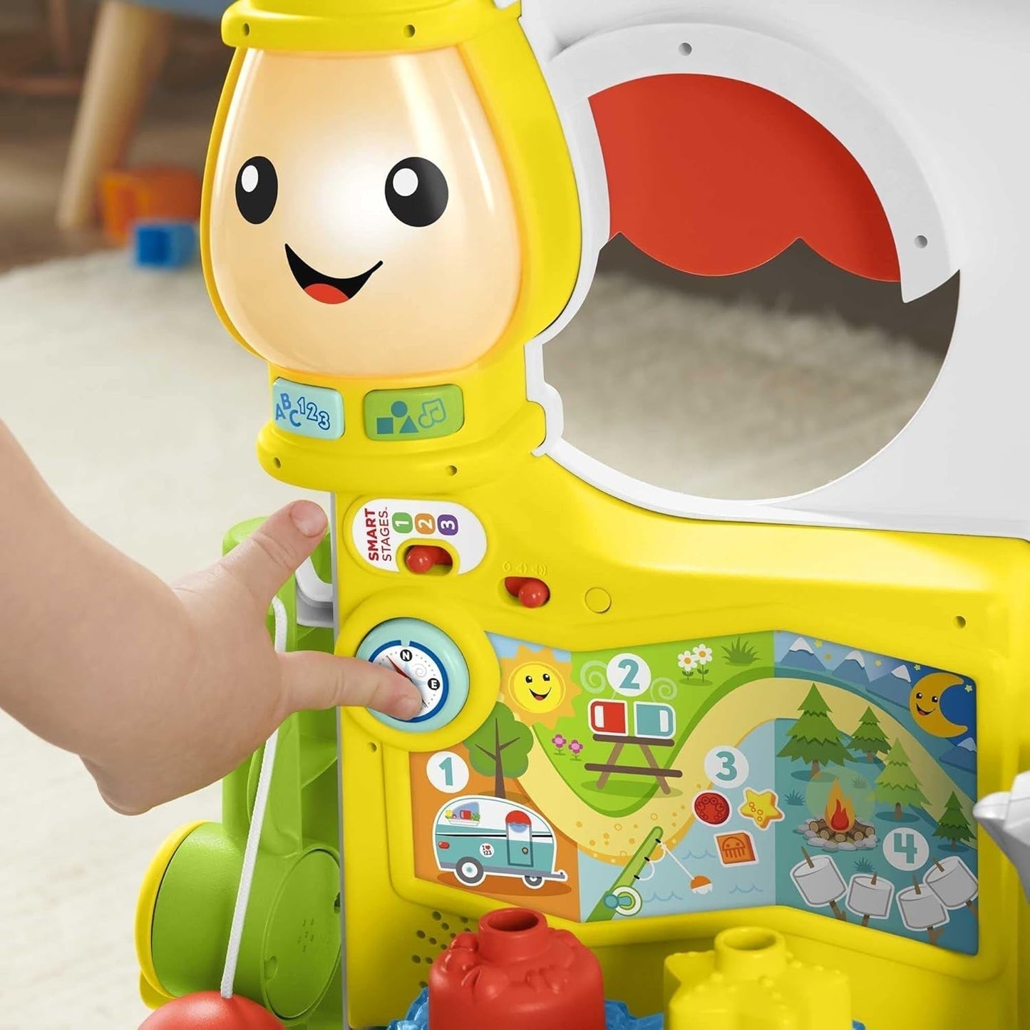 Fisher-Price - Laugh and Learn Camper 3-en-1 Jouet à pousser pour bébé et centre d'activités musicales Jouet pour bébé 9-36 mois HCK51 Jouets pour bébé Naty Shop