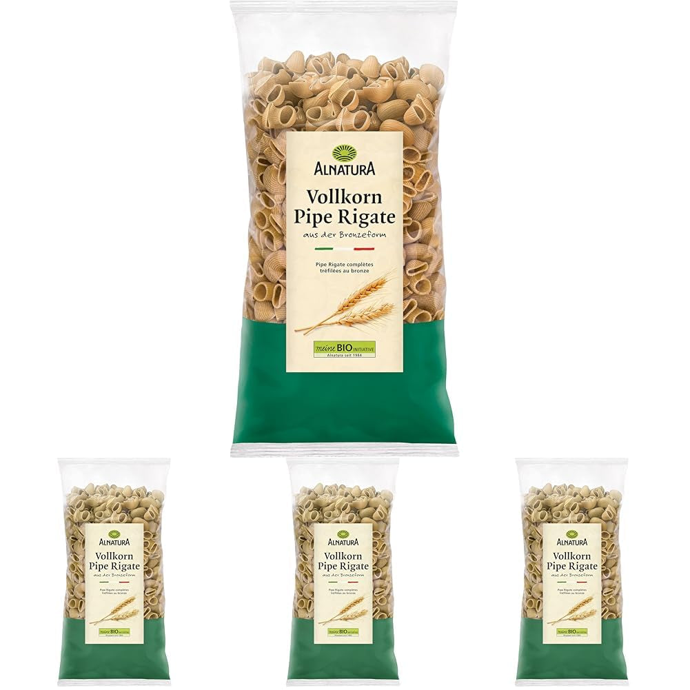 Pipe Rigate pâtes complètes biologiques, végétaliennes, 500 g