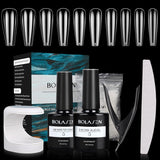 Colle pour pointes d'ongles, colle à ongles extra forte BOLASEN, colle à ongles craquelée 4 pièces, colle à ongles, colle à ongles artificielle extra forte, colle à ongles - 4 * 7 ml