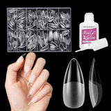 Faux ongles courts ballerine, 500 pièces, colle sur 12 tailles, ongles artificiels, Gel doux et court, couverture complète, pointes pour ongles en Gel courts S