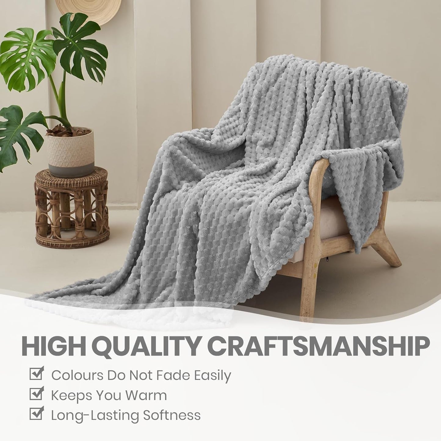 Good Nite Couverture Confort Couverture Moelleuse 150 X 200 cm Couvre-lit en Microfibre Douce Couverture de Canapé Couverture Confort Couverture Polaire Chaude pour Canapé et Lit Chambre Bureau Gris Good Nite Lits et Couvertures
