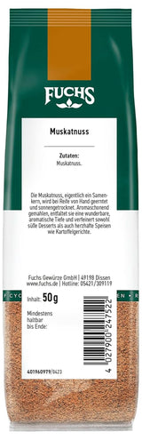 Fuchs - Noix de muscade moulue, 50 grammes Condimente Naty Shop